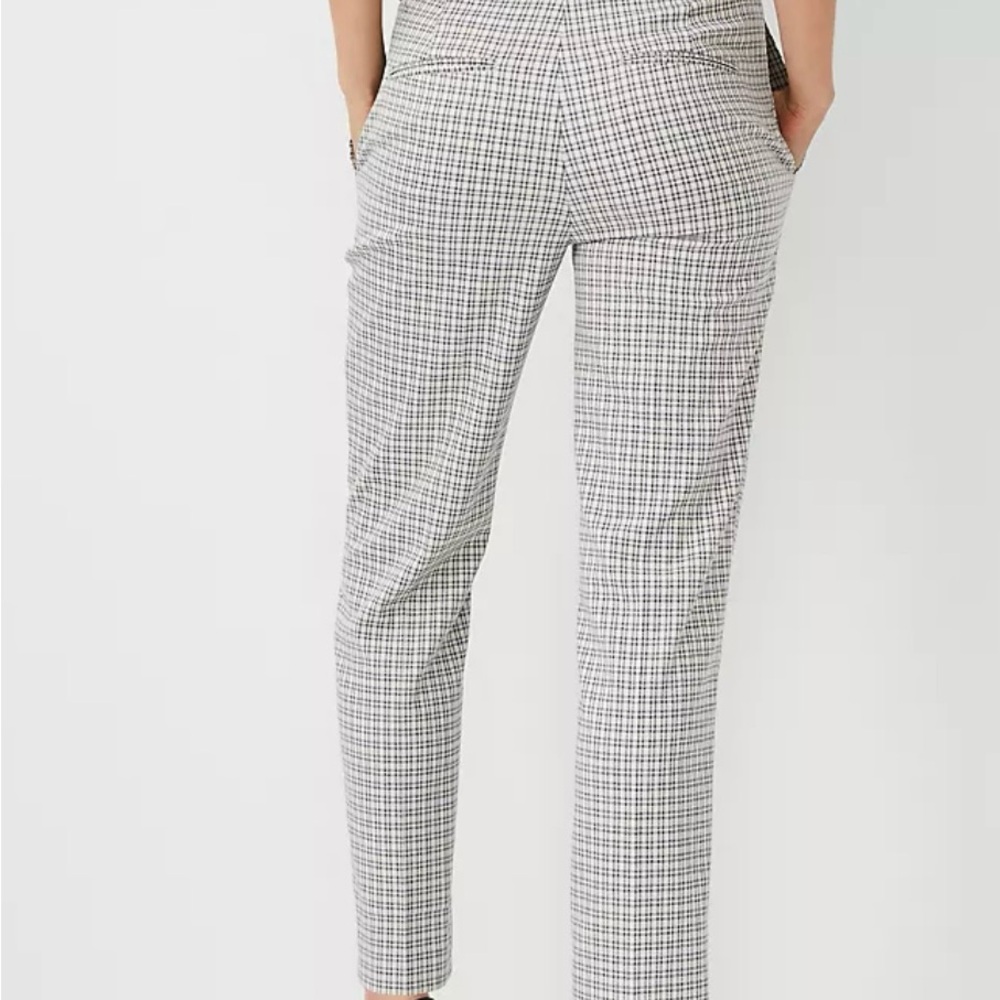 Women's Black and White Checkered Pants - Picture 3 of 6